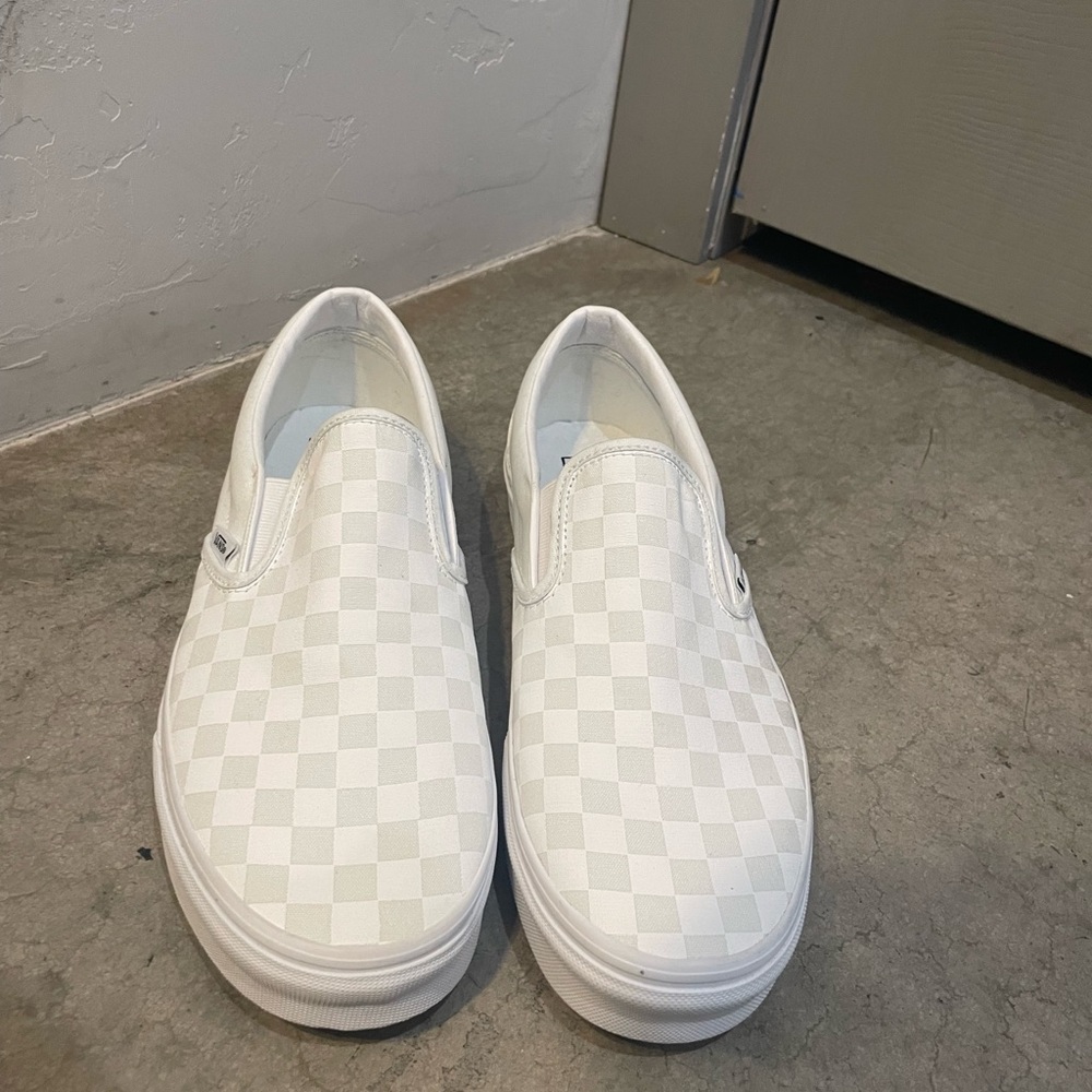 White checked vans size 12 worn only once or twice inside.